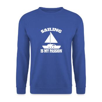 Sailing Sailing Boat Boat Captain Sailor - Unisex Sweatshirt - royal blue - Front - Alina (178cm) & Michal (187cm)