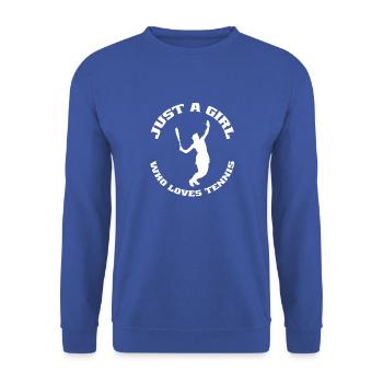 Tennis Woman Tennis Club Girls Tennis Player - Unisex Sweatshirt - royal blue - Front - Alina (178cm) & Michal (187cm)