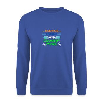 Pêche de chasse vintage et musique country Spearfis - Sweat-shirt Unisexe - bleu royal - Devant - Alina (178cm) & Michal (187cm)