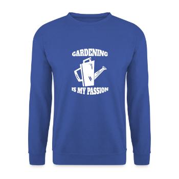 Gardener Gift Orchard Garden Hobby Gardener - Unisex Sweatshirt - royal blue - Front - Alina (178cm) & Michal (187cm)