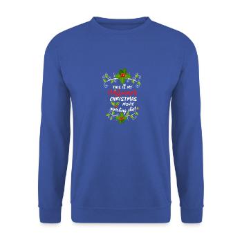 Funny Christmas This Is My Hallmarks Movie Watchin - Unisex Sweatshirt - royal blue - Front - Alina (178cm) & Michal (187cm)