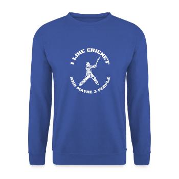 Cricket Slogan Équipe Cricket Cadeau Fan de cricket - Sweat-shirt Unisexe - bleu royal - Devant - Alina (178cm) & Michal (187cm)