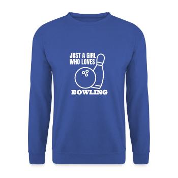 Bowling Cone Gift Bowling Ball Bowling Bowler - Unisex Sweatshirt - royal blue - Front - Alina (178cm) & Michal (187cm)