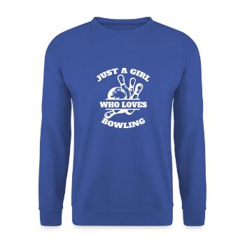 Bowling Cone Filles Bowling Ball Bowling Bowler - Sweat-shirt Unisexe - bleu royal - Devant - Alina (178cm) & Michal (187cm)