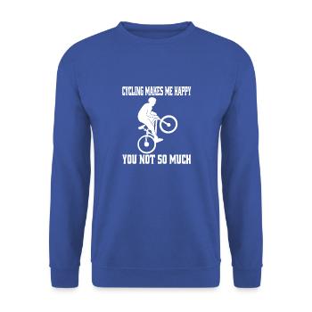 Cycling Cycling Mountainbike Bike Tour - Unisex Sweatshirt - royal blue - Front - Alina (178cm) & Michal (187cm)