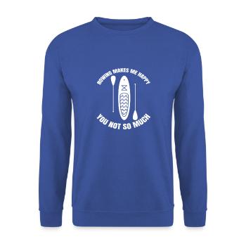 Rower Rowing Father Rower Dad Papa Rowing Club - Unisex Sweatshirt - royal blue - Front - Alina (178cm) & Michal (187cm)