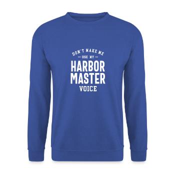 Harbor Master Job Occupation Birthday Worker - Unisex Sweatshirt - royal blue - Front - Alina (178cm) & Michal (187cm)