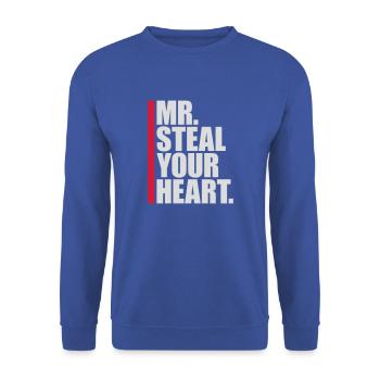 mr steal your heart - Unisex Sweatshirt - royal blue - Front - Alina (178cm) & Michal (187cm)