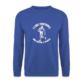 Entraîneur de football américain Fan de football - Sweat-shirt Unisexe - bleu royal - Devant - Alina (178cm) & Michal (187cm)