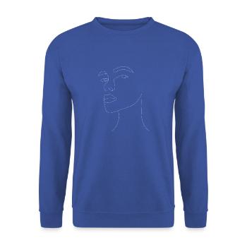 Women Line Art Confidence - Unisex Sweatshirt - royal blue - Front - Alina (178cm) & Michal (187cm)
