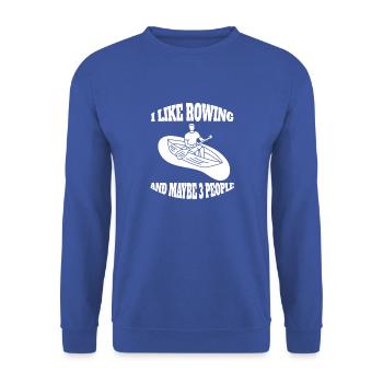 Aviron par équipe Aviron Club d’aviron Aviron - Sweat-shirt Unisexe - bleu royal - Devant - Alina (178cm) & Michal (187cm)