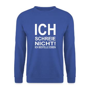 Schwangerschaft Babyparty Babyshower Boy Girl - Unisex Pullover - Royalblau - Vorne - Alina (178cm) & Michal (187cm)