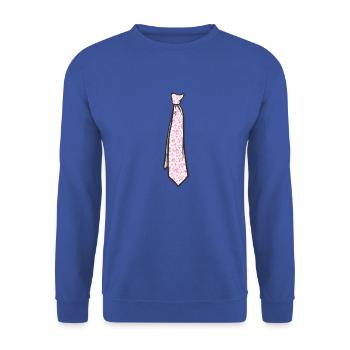 Valentines Neck Tie Heart for Youth Kids Boys - Unisex Sweatshirt - royal blue - Front - Alina (178cm) & Michal (187cm)