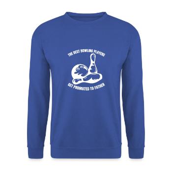 Bowling club Bowling Kegeln Kegelverein Bowler - Sweat-shirt Unisexe - bleu royal - Devant - Alina (178cm) & Michal (187cm)