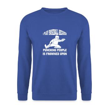 Joueur de baseball Équipe de baseball Équipe de baseball - Sweat-shirt Unisexe - bleu royal - Devant - Alina (178cm) & Michal (187cm)