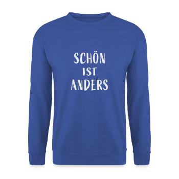 Schön ist anders - Unisex Pullover - Royalblau - Vorne - Alina (178cm) & Michal (187cm)