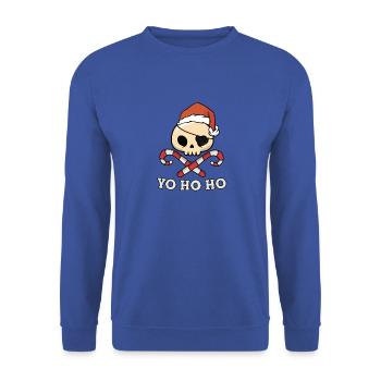 Père Noël Pirate Drôle Noël - Yo Ho Ho, Pirate - Sweat-shirt Unisexe - bleu royal - Devant - Alina (178cm) & Michal (187cm)