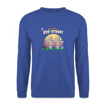 It's my Boo-rthday, Funny Halloween 11 Years Old - Unisex Sweatshirt - royal blue - Front - Alina (178cm) & Michal (187cm)