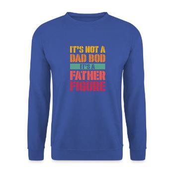 Ce n’est pas un papa Bod C’est une figure paternelle - Sweat-shirt Unisexe - bleu royal - Devant - Alina (178cm) & Michal (187cm)