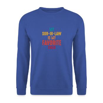Mon gendre est mon vêtement pour enfant préféré - Sweat-shirt Unisexe - bleu royal - Devant - Alina (178cm) & Michal (187cm)