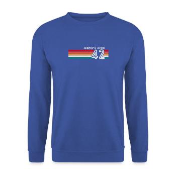 Genial seit 1942 Geschenke zum 81. Geburtstag 81 Jahre - Unisex Pullover - Royalblau - Vorne - Alina (178cm) & Michal (187cm)