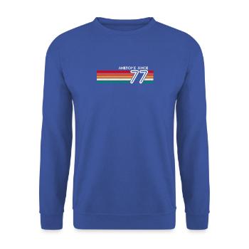 Genial seit 1977 Geschenke zum 46. Geburtstag 46 Jahre - Unisex Pullover - Royalblau - Vorne - Alina (178cm) & Michal (187cm)