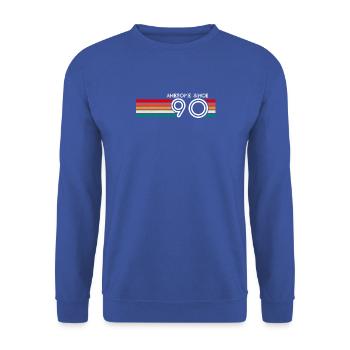Toll seit 1990 Geschenke zum 33. Geburtstag 33 Jahre - Unisex Pullover - Royalblau - Vorne - Alina (178cm) & Michal (187cm)
