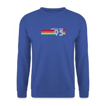 Toll seit 1995 Geschenke zum 28. Geburtstag 28 Jahre - Unisex Pullover - Royalblau - Vorne - Alina (178cm) & Michal (187cm)