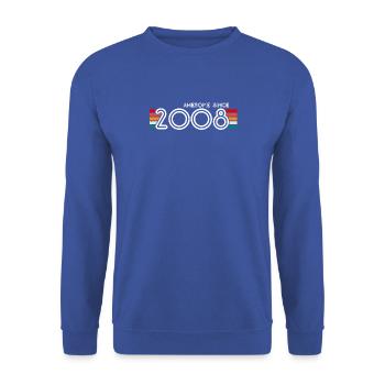 Toll seit 2008 Geschenke zum 15. Geburtstag 15 Jahre - Unisex Pullover - Royalblau - Vorne - Alina (178cm) & Michal (187cm)