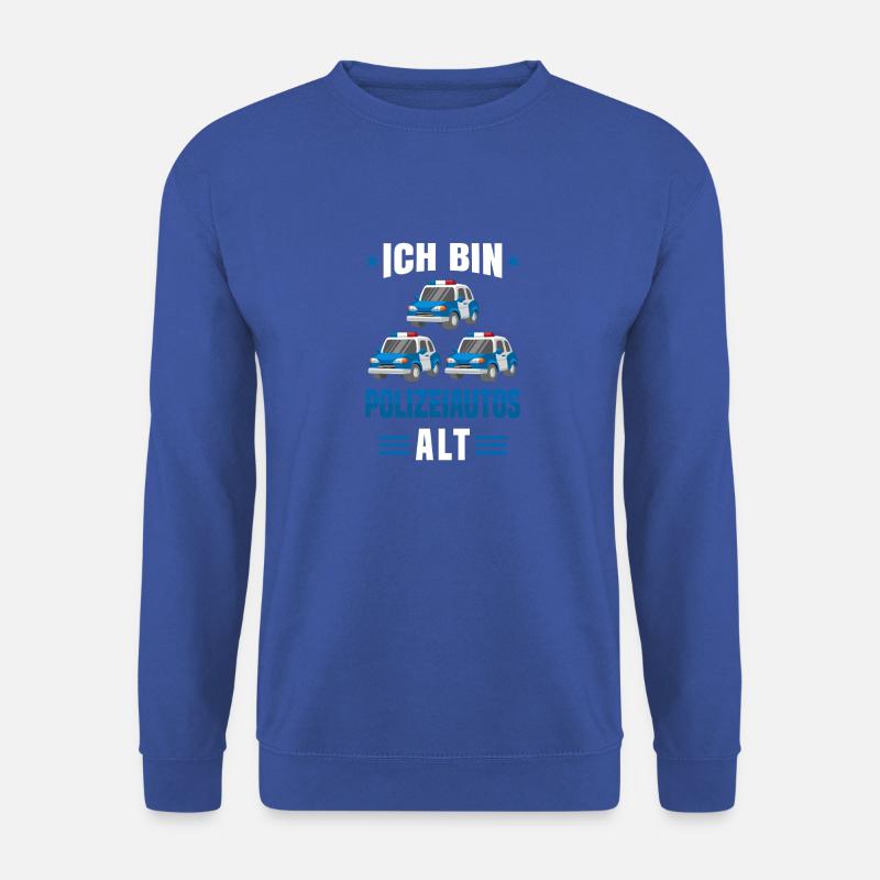 Polizist Einsatzleiter 3. Geburtstag Polizeiauto - Unisex Pullover - Royalblau