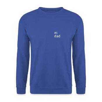 Geschenk Vater Geburtstag Geschenke - Unisex Pullover - Royalblau - Vorne - Alina (178cm) & Michal (187cm)
