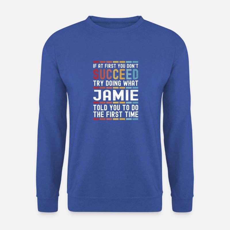 Jamie Name Personalisiert Lustig Geburtstag Weihnachten - Unisex Pullover - Royalblau