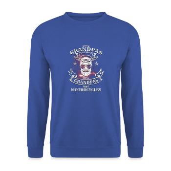 Einige Opas spielen Bingo Echte Opas fahren - Unisex Pullover - Royalblau - Vorne - Alina (178cm) & Michal (187cm)