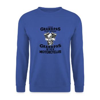 Einige Opas spielen Bingo Echte Opas fahren - Unisex Pullover - Royalblau - Vorne - Alina (178cm) & Michal (187cm)