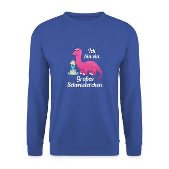 Best Sister Stolze Schwester Großes Schwesterchen - Unisex Pullover - Royalblau - Vorne - Alina (178cm) & Michal (187cm)