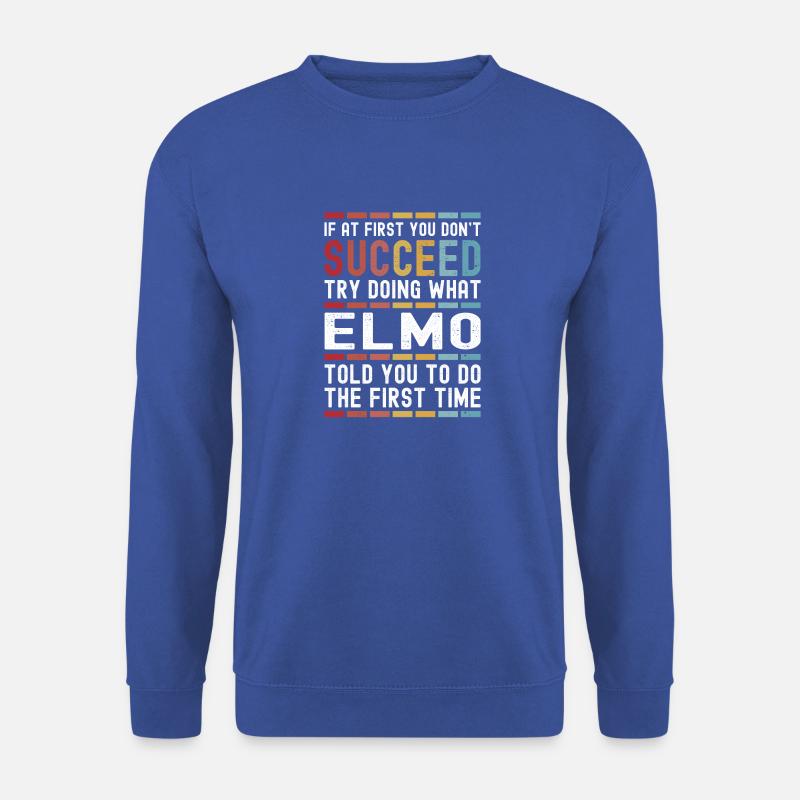 Elmo Name Personalisierter lustiger Geburtstag Weihnachten - Unisex Pullover - Royalblau