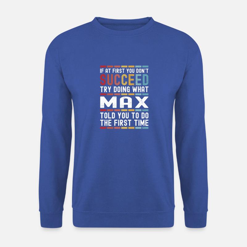 Max Name Personalisiert Lustig Geburtstag Weihnachten - Unisex Pullover - Royalblau