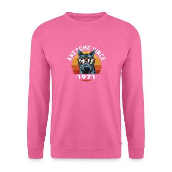 Genial seit 1971, 52 Jahre alt, 52. Geburtstag - Unisex Pullover - Pink - Vorne