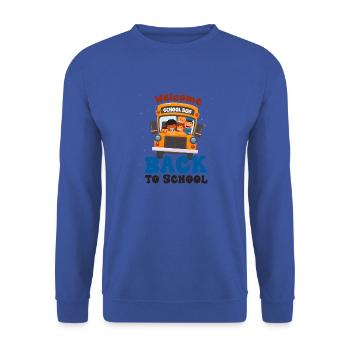 Welcome Back To School First Day of School - Unisex Sweatshirt - royal blue - Front - Alina (178cm) & Michal (187cm)