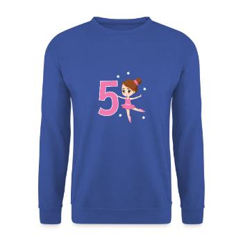 Ballet 5e anniversaire Tutu Ballet Danseuse Baller - Sweat-shirt Unisexe - bleu royal - Devant - Alina (178cm) & Michal (187cm)