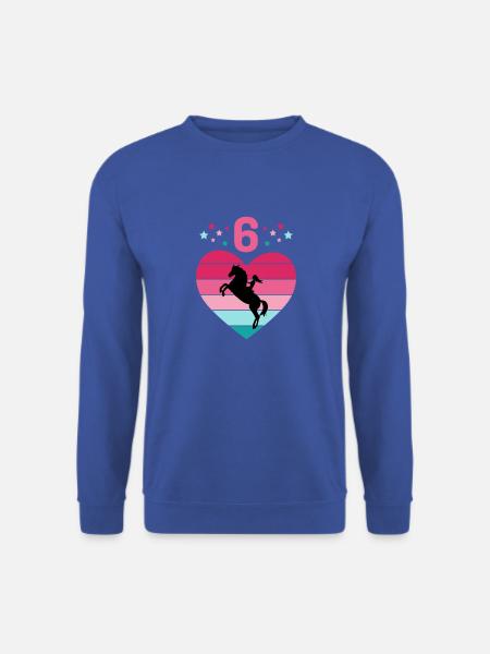 Reiterin Pferd Reitsport 6. Geburtstag Pony Reiten - Unisex Pullover - Royalblau