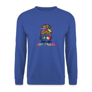 Kleine Miss Lehrerin der dritten Klasse zurück in der Schule - Unisex Pullover - Royalblau - Vorne - Alina (178cm) & Michal (187cm)