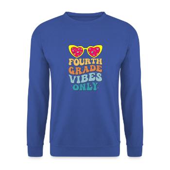 Fourth Grade Vibes Only 4th Grade Groovy Kids - Unisex Sweatshirt - royal blue - Front - Alina (178cm) & Michal (187cm)