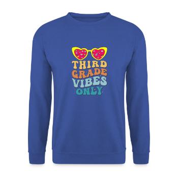 Groovy Back to School avec Third Grade Vibes Only - Sweat-shirt Unisexe - bleu royal - Devant - Alina (178cm) & Michal (187cm)