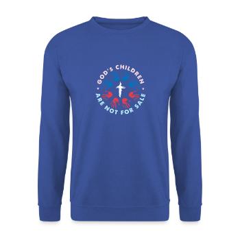 God's Children Are Not For Sale - Unisex Sweatshirt - royal blue - Front - Alina (178cm) & Michal (187cm)