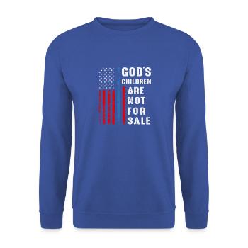 God's Children Are Not For Sale - Unisex Sweatshirt - royal blue - Front - Alina (178cm) & Michal (187cm)