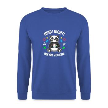 Controller Videospiel Zocker Gamer Computerspiel - Unisex Pullover - Royalblau - Vorne - Alina (178cm) & Michal (187cm)