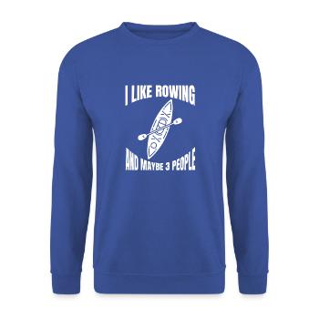 Ruderer Rudern Ruderverein Rudersport Ruderteam - Unisex Pullover - Royalblau - Vorne - Alina (178cm) & Michal (187cm)
