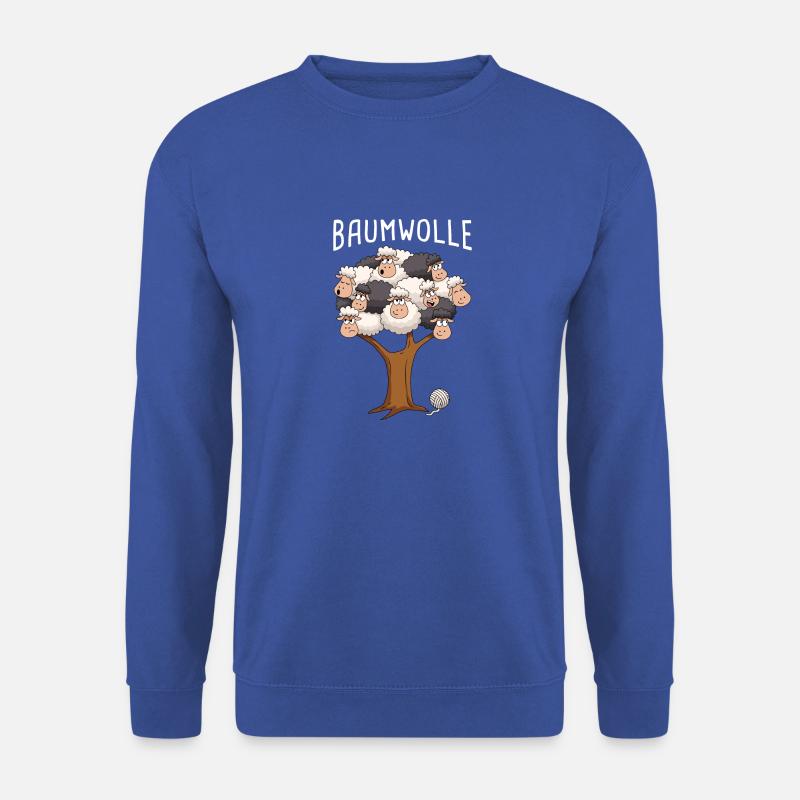 Schafe Landwirt Carton Schafwolle Baumwolle - Unisex Pullover - Royalblau