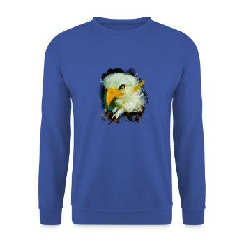 Eagle Head Bird of Prey Falcon Bird Eagle - Unisex Sweatshirt - royal blue - Front - Alina (178cm) & Michal (187cm)